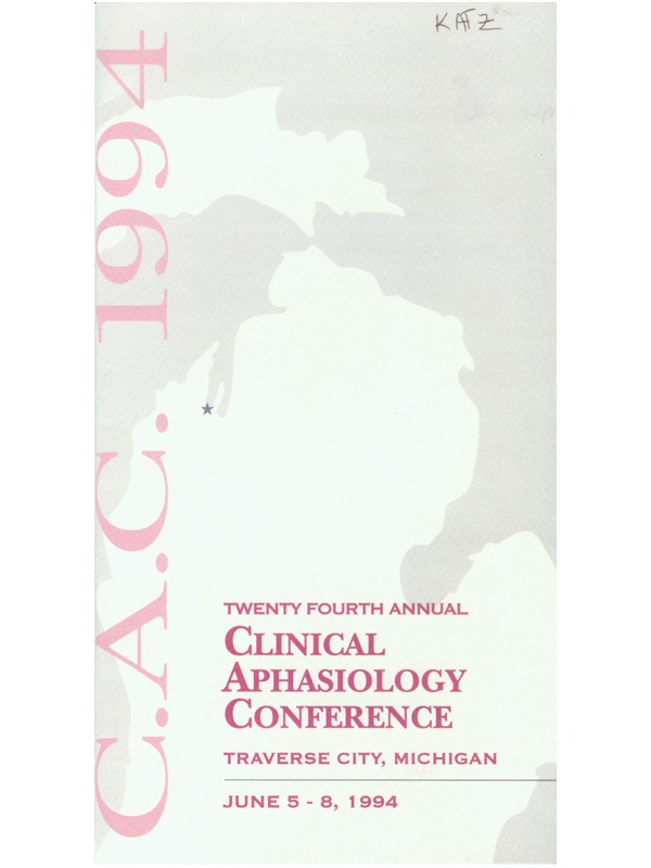 CAC History | Clinical Aphasiology Conference
